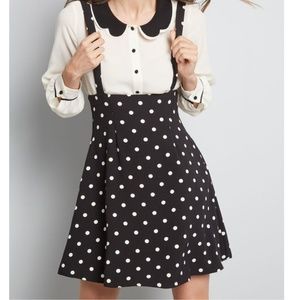 Polka dot overall jumper